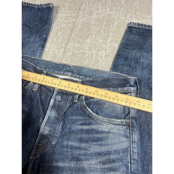 FABRIC-BRAND & CO MADE IN JAPAN BLUE JEANS MENS SIZE 30x31 FLAWED - Picture 6 of 10